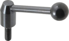 J.W. Winco - 1/2-13, Steel Threaded Stud Adjustable Clamping Handle - 4.33" OAL, 1.91" High - Industrial Tool & Supply