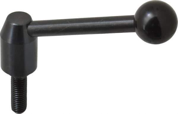 J.W. Winco - 1/2-13, Steel Threaded Stud Adjustable Clamping Handle - 4.33" OAL, 1.91" High - Industrial Tool & Supply