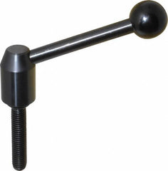 J.W. Winco - 1/2-13, Steel Threaded Stud Adjustable Clamping Handle - 4.33" OAL, 1.91" High - Industrial Tool & Supply