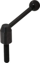 J.W. Winco - M10 x 1.5, 13.5mm Hub Diam, Steel Threaded Stud Adjustable Clamping Handle - 70mm OAL, 33.5mm High - Industrial Tool & Supply