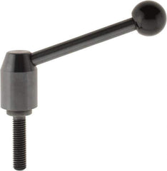 J.W. Winco - M10 x 1.5, 16mm Hub Diam, Steel Threaded Stud Adjustable Clamping Handle - Industrial Tool & Supply