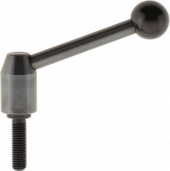 J.W. Winco - M12 x 1.75, 19mm Hub Diam, Steel Threaded Stud Adjustable Clamping Handle - Industrial Tool & Supply