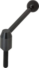 J.W. Winco - M12 x 1.75, 19mm Hub Diam, Steel Threaded Stud Adjustable Clamping Handle - Industrial Tool & Supply