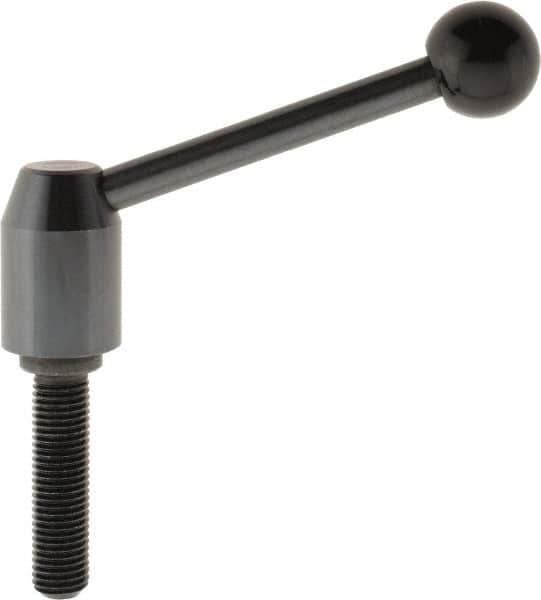 J.W. Winco - M16 x 2.0, 23mm Hub Diam, Steel Threaded Stud Adjustable Clamping Handle - Industrial Tool & Supply