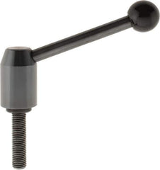 J.W. Winco - M16 x 2.0, 28mm Hub Diam, Steel Threaded Stud Adjustable Clamping Handle - Industrial Tool & Supply