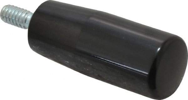 Value Collection - 1/4-20 Threaded Stem, Revolving Handwheel & Machine Handle - Phenolic Cylindrical Handle, 0.51" Long Steel Stem, 1.97" Handle Length, 2.58" OAL - Industrial Tool & Supply