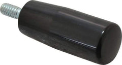 Value Collection - 1/4-20 Threaded Stem, Revolving Handwheel & Machine Handle - Phenolic Cylindrical Handle, 0.51" Long Steel Stem, 1.97" Handle Length, 2.58" OAL - Industrial Tool & Supply