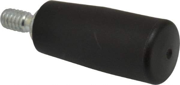 Value Collection - 1/4-20 Threaded Stem, Revolving Handwheel & Machine Handle - Technopolymer Cylindrical Handle, 0.47" Long Steel Stem, 1.57" Handle Length, 2.14" OAL - Industrial Tool & Supply
