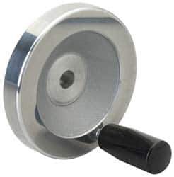 Value Collection - 3.15" Diam, Aluminum Handwheel with Handle - 1.02" Hub Diam - Industrial Tool & Supply