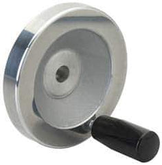 Value Collection - 3.15" Diam, Aluminum Handwheel with Handle - 1.02" Hub Diam - Industrial Tool & Supply