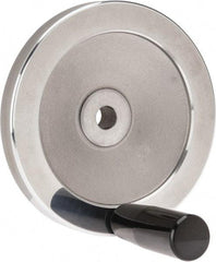 Value Collection - 4.92" Diam, Aluminum Handwheel with Handle - 1.22" Hub Diam - Industrial Tool & Supply