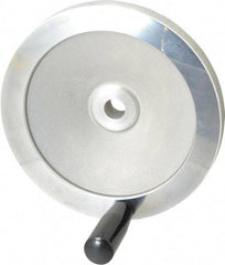 Value Collection - 7.87" Diam, Aluminum Handwheel with Handle - 1.65" Hub Diam - Industrial Tool & Supply
