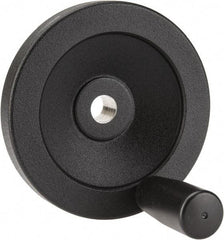Value Collection - 3.94" Diam, Aluminum Handwheel with Handle - 1.1" Hub Diam - Industrial Tool & Supply
