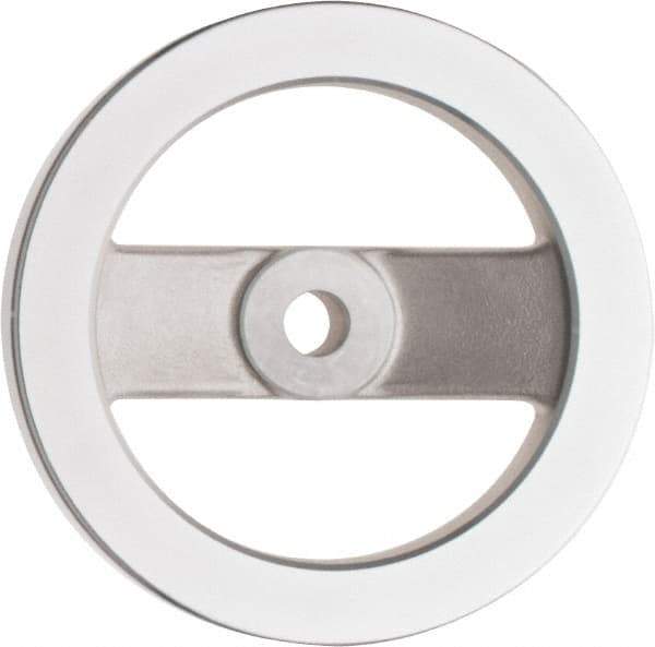 Value Collection - 4.92", 2 Spoke Handwheel - 1.22" Hub, Aluminum, Polished Finish - Industrial Tool & Supply