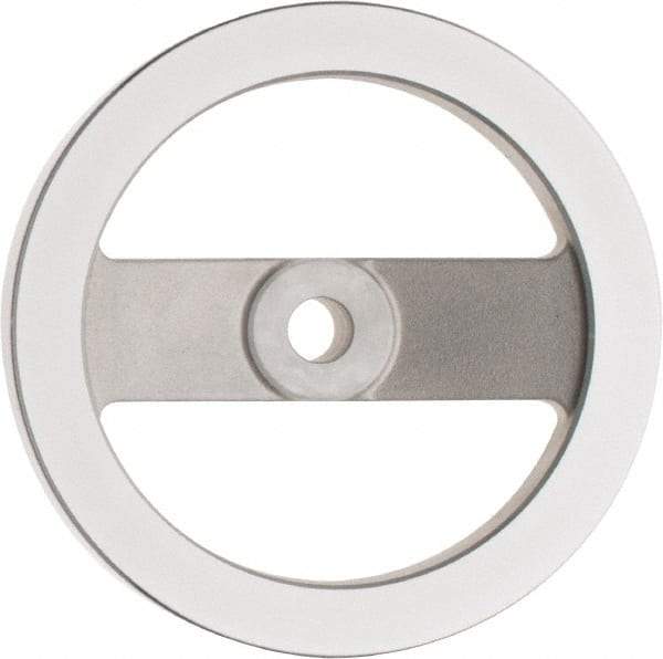 Value Collection - 6.3", 2 Spoke Handwheel - 1.42" Hub, Aluminum, Polished Finish - Industrial Tool & Supply