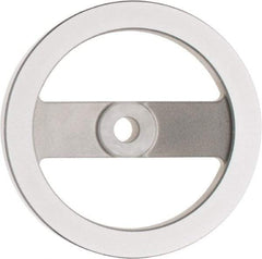Value Collection - 6.3", 2 Spoke Handwheel - 1.42" Hub, Aluminum, Polished Finish - Industrial Tool & Supply