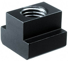 HALDER - M8 Tapped Through T Slot Nut - 15.7mm Slot Width, 25 x 9mm Base Width x Height, 18mm Overall Height - Industrial Tool & Supply