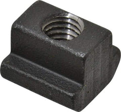 HALDER - M5 Tapped Through T Slot Nut - 5.6mm Slot Width, 10 x 4mm Base Width x Height, 10 x 8mm OAL x Height - Industrial Tool & Supply