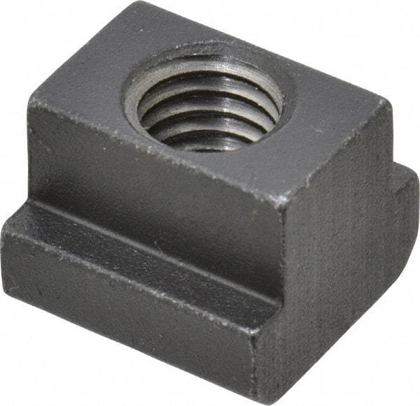 HALDER - M8 Tapped Through T Slot Nut - 9.6mm Slot Width, 15 x 6mm Base Width x Height, 15 x 12mm OAL x Height - Industrial Tool & Supply