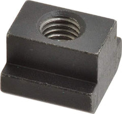 HALDER - M10 Tapped Through T Slot Nut - 13.6mm Slot Width, 22 x 8mm Base Width x Height, 22 x 16mm OAL x Height - Industrial Tool & Supply