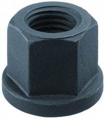 Gibraltar - M14, 28mm Flange Diam, 21mm High, 21mm Across Flats, Flange Nut - Grade 10 Steel, Black Phosphate Finish, 4" Flange Height - Industrial Tool & Supply