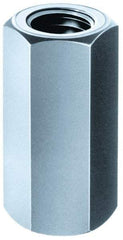 Gibraltar - M14x2.00 Thread, 42mm OAL Steel Standard Coupling Nut - Black Phosphate Coated, 21mm Width Across Flats, 24.2mm Width Across Points - Industrial Tool & Supply