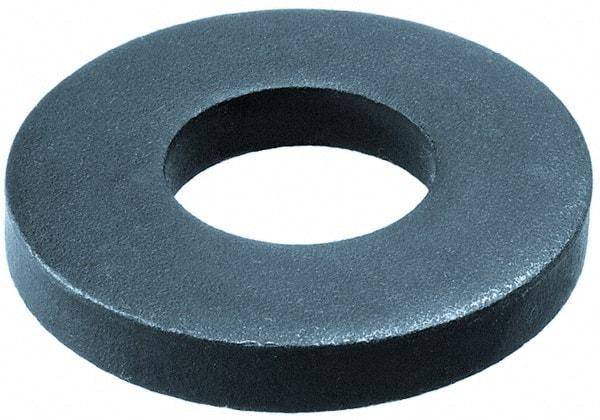 Gibraltar - M22 Screw, Steel Standard Flat Washer - 23mm ID x 50mm OD, 8mm Thick, Black Phosphate Finish - Industrial Tool & Supply