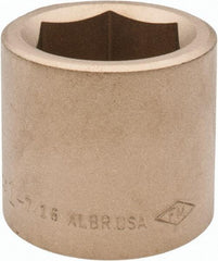 Ampco - 1-7/16", 3/4" Drive, Standard Hand Socket - 6 Points, 2" OAL, Aluminum Bronze - Industrial Tool & Supply