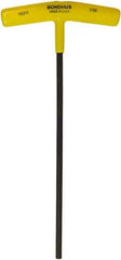 Bondhus - 7/32" Hex, T-Handle Cushion Grip, Hex Key - 9" OAL, Protanium High Torque Steel, Inch System of Measurement - Industrial Tool & Supply