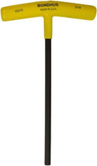 Bondhus - 5/16" Hex, T-Handle Cushion Grip, Hex Key - 9" OAL, Protanium High Torque Steel, Inch System of Measurement - Industrial Tool & Supply