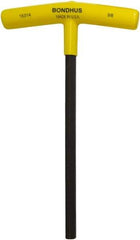 Bondhus - 3/8" Hex, T-Handle Cushion Grip, Hex Key - 9" OAL, Protanium High Torque Steel, Inch System of Measurement - Industrial Tool & Supply