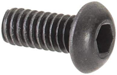 Value Collection - #1-72 UNF Hex Socket Drive, Button Screw - Alloy Steel, Black Oxide Finish, Fully Threaded, 3/16" Length Under Head - Industrial Tool & Supply