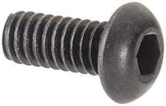 Value Collection - #1-72 UNF Hex Socket Drive, Button Screw - Alloy Steel, Black Oxide Finish, Fully Threaded, 3/16" Length Under Head - Industrial Tool & Supply