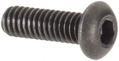 Value Collection - #1-72 UNF Hex Socket Drive, Button Screw - Alloy Steel, Black Oxide Finish, Fully Threaded, 1/4" Length Under Head - Industrial Tool & Supply