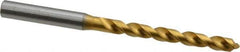 OSG - 6.4008mm 120° Vanadium High Speed Steel Jobber Drill - TiN Finish, Right Hand Cut, Spiral Flute, Straight Shank, 107mm OAL, Standard Point - Industrial Tool & Supply