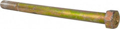 Value Collection - 3/4-16 UNF, 10" Length Under Head Hex Head Cap Screw - Partially Threaded, Grade L9 Alloy Steel, Zinc Yellow Dichromate Finish, 1-1/8" Hex - Industrial Tool & Supply