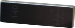 Mitutoyo - 0.14" Rectangular Steel Gage Block - Accuracy Grade 0, Includes Certificate of Inspection - Industrial Tool & Supply