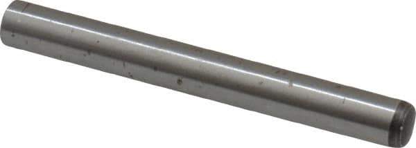 Value Collection - 4mm Diam x 35mm Pin Length Alloy Steel Standard Dowel Pin - C 58-62 Hardness, 5,930 Lb Breaking Strength, 1 Rounded End - Industrial Tool & Supply