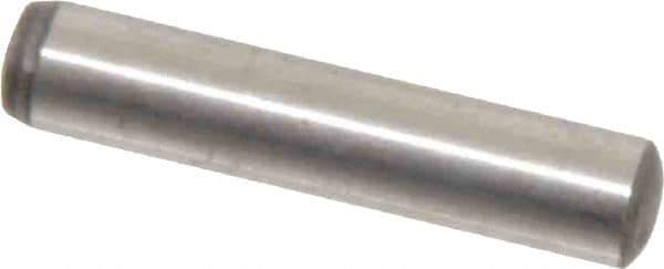 Value Collection - 5mm Diam x 25mm Pin Length Alloy Steel Standard Dowel Pin - C 58-62 Hardness, 9,270 Lb Breaking Strength, 1 Rounded End - Industrial Tool & Supply