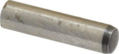 Value Collection - 6mm Diam x 25mm Pin Length Alloy Steel Standard Dowel Pin - C 58-62 Hardness, 13,300 Lb Breaking Strength, 1 Rounded End - Industrial Tool & Supply