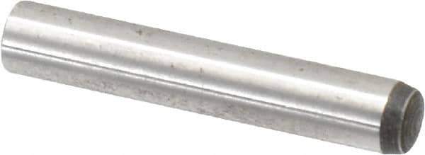 Value Collection - 6mm Diam x 35mm Pin Length Alloy Steel Standard Dowel Pin - C 58-62 Hardness, 13,300 Lb Breaking Strength, 1 Rounded End - Industrial Tool & Supply