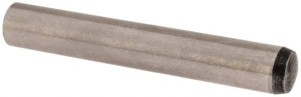 Value Collection - 6mm Diam x 40mm Pin Length Alloy Steel Standard Dowel Pin - C 58-62 Hardness, 13,300 Lb Breaking Strength, 1 Rounded End - Industrial Tool & Supply