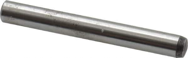 Value Collection - 6mm Diam x 50mm Pin Length Alloy Steel Standard Dowel Pin - C 58-62 Hardness, 13,300 Lb Breaking Strength, 1 Rounded End - Industrial Tool & Supply