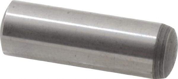 Value Collection - 8mm Diam x 25mm Pin Length Alloy Steel Standard Dowel Pin - C 58-62 Hardness, 23,700 Lb Breaking Strength, 1 Rounded End - Industrial Tool & Supply