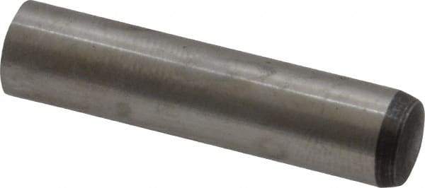 Value Collection - 8mm Diam x 35mm Pin Length Alloy Steel Standard Dowel Pin - C 58-62 Hardness, 23,700 Lb Breaking Strength, 1 Rounded End - Industrial Tool & Supply