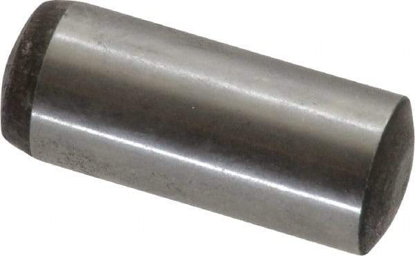 Value Collection - 10mm Diam x 25mm Pin Length Alloy Steel Standard Dowel Pin - C 58-62 Hardness, 37,100 Lb Breaking Strength, 1 Rounded End - Industrial Tool & Supply