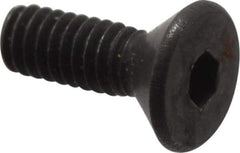 Value Collection - #1-72 UNF Hex Socket Drive, 82° Flat Screw - Alloy Steel, Black Oxide Finish, Fully Threaded, 1/4" OAL - Industrial Tool & Supply