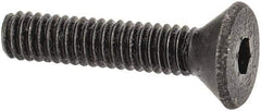 Value Collection - #1-72 UNF Hex Socket Drive, 82° Flat Screw - Alloy Steel, Black Oxide Finish, Fully Threaded, 3/8" OAL - Industrial Tool & Supply