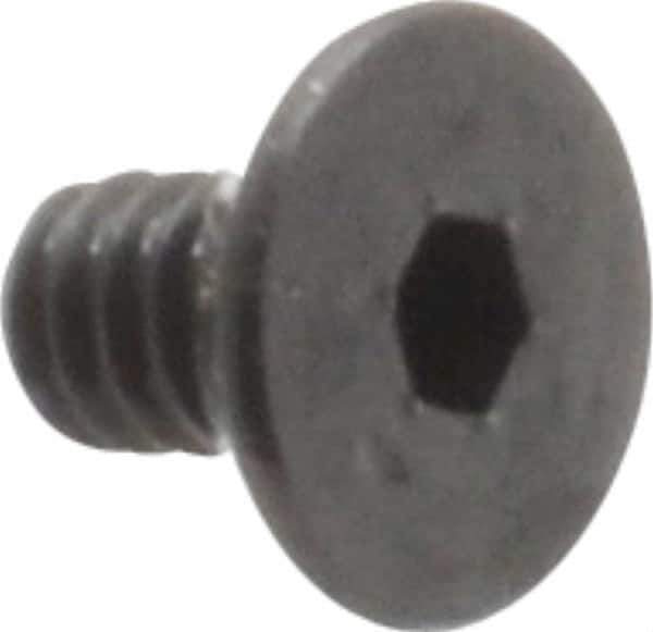 Value Collection - #3-48 UNC Hex Socket Drive, 82° Flat Screw - Alloy Steel, Black Oxide Finish, Fully Threaded, 3/16" OAL - Industrial Tool & Supply