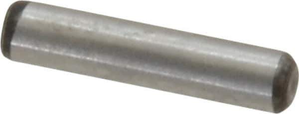Value Collection - 3/32" Diam x 7/16" Pin Length Alloy Steel Standard Dowel Pin - C 50-58 Hardness, 1,800 Lb Breaking Strength, 1 Beveled & 1 Rounded End - Industrial Tool & Supply